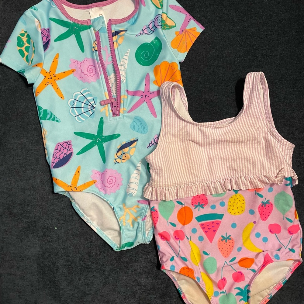 5T Cat & Jack Toddler Girl Bathing suits